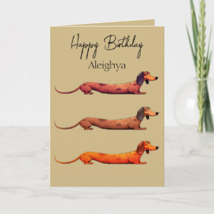 Personalisierter Dachshund Karte