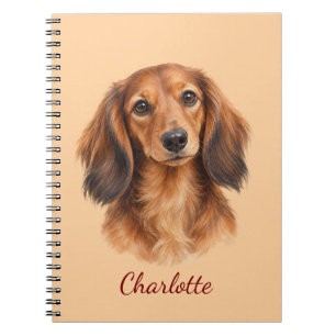 Personalisierter Dachshund mit individuellem Namen Notizblock