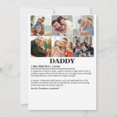Personalisierter Daddy Definition 6 FotoCollage Feiertagskarte (Vorderseite)