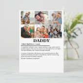 Personalisierter Daddy Definition 6 FotoCollage Feiertagskarte (Stehend Vorderseite)