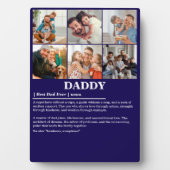 Personalisierter Daddy Definition 6 FotoCollage Fotoplatte (Vorderseite)
