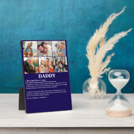Personalisierter Daddy Definition 6 FotoCollage Fotoplatte
