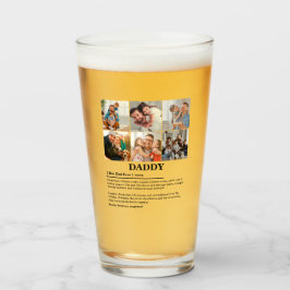 Personalisierter Daddy Definition 6 FotoCollage Glas