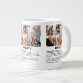 Personalisierter Daddy Definition 6 FotoCollage Jumbo-Tasse (Vorderseite Rechts)