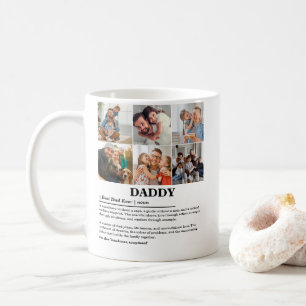 Personalisierter Daddy Definition 6 FotoCollage Kaffeetasse