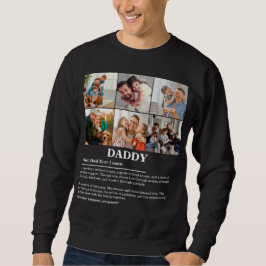 Personalisierter Daddy Definition 6 FotoCollage Sweatshirt