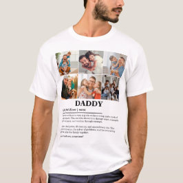 Personalisierter Daddy Definition 6 FotoCollage T-Shirt