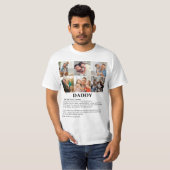 Personalisierter Daddy Definition 6 FotoCollage T-Shirt (Vorne ganz)