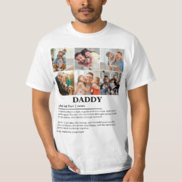 Personalisierter Daddy Definition 6 FotoCollage T-Shirt