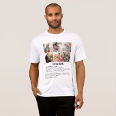 Personalisierter Daddy Definition 6 FotoCollage T-Shirt (Vorne ganz)