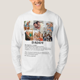 Personalisierter Daddy Definition 6 FotoCollage T-Shirt