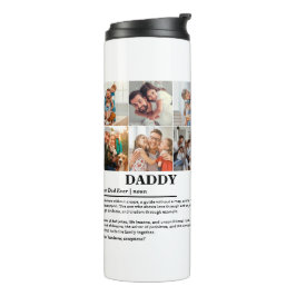 Personalisierter Daddy Definition 6 FotoCollage Thermosbecher