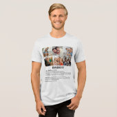Personalisierter Daddy Definition 6 FotoCollage Tri-Blend Shirt (Vorderseite voll)