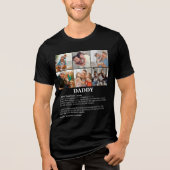 Personalisierter Daddy Definition 6 FotoCollage Tri-Blend Shirt (Vorderseite)