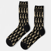Personalisierter Daddy saurus Lustiger Papa Dinosa Socken (Linkes Detail)