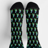 Personalisierter Daddy saurus Lustiger Papa Dinosa Socken (Oben)