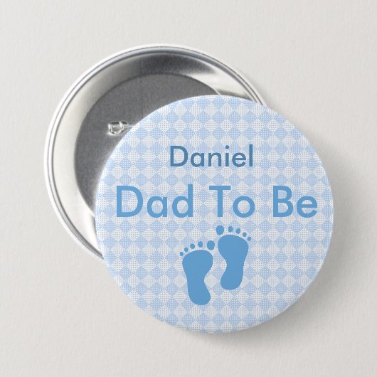 Personalisierter Daddy to Be Button (Vorne & Hinten)