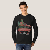 Personalisierter Daddy's Helpers Weihnachtswagen T-Shirt (Vorne ganz)