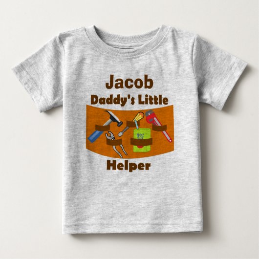 Personalisierter "Daddy's Little Helper" Baby-T -  Baby T-shirt (Vorderseite)