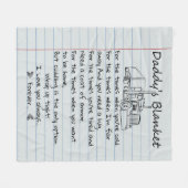 Personalisierter Daddy's Lkw-Knöchel aus dem Kids- Fleecedecke (Vorderseite (Horizontal))