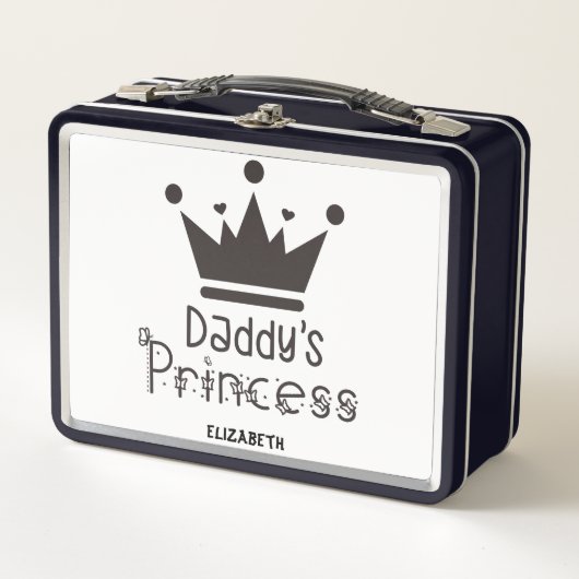 Personalisierter Daddy's Princess Lunch Box (Vorderseite)
