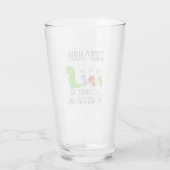 Personalisierter Daddysaurus Glas (Rückseite)
