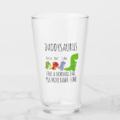 Personalisierter Daddysaurus Glas (Vorderseite)