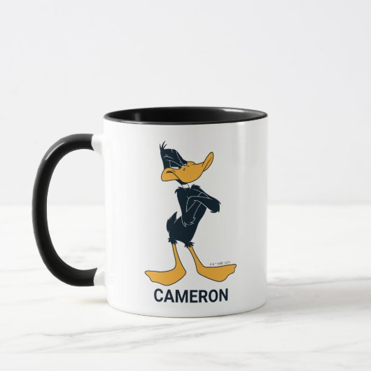 Personalisierter DAFFY DUCK™ mit überquerter Tasse (Links)