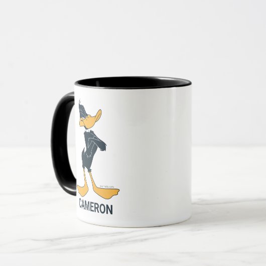 Personalisierter DAFFY DUCK™ mit überquerter Tasse (Vorderseite Links)