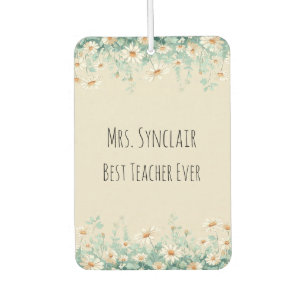 Personalisierter 'Daisy Best Teacher Ever'-Lehrerd Autolufterfrischer