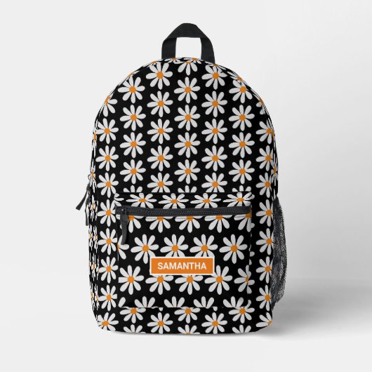 Personalisierter Daisy Boho Bedruckter Rucksack (Vorderseite)
