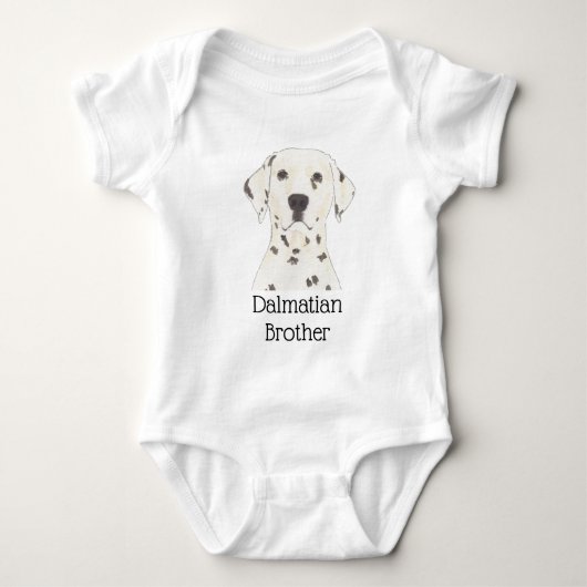 Personalisierter Dalmatiner Baby Strampler (Vorderseite)