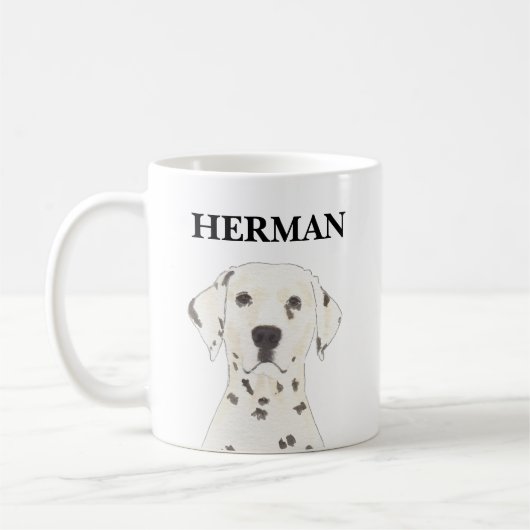 Personalisierter Dalmatiner Kaffeetasse (Links)