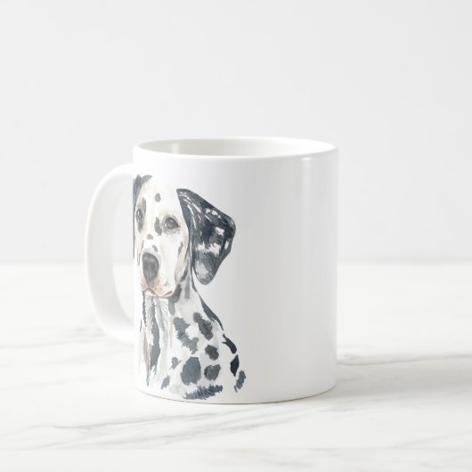 Personalisierter Dalmatiner Kaffeetasse (Vorderseite Links)