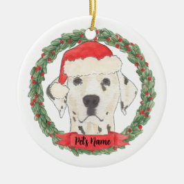 Personalisierter Dalmatiner Weihnachten Keramik Ornament
