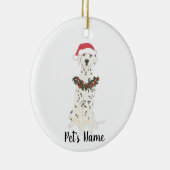 Personalisierter Dalmatiner Weihnachten Keramik Ornament (Rechts)