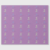 Personalisierter Dalmatiner Welpenmonogramm - Geschenkpapier (Flach)