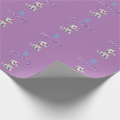 Personalisierter Dalmatiner Welpenmonogramm - Geschenkpapier (Ecke)