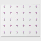 Personalisierter Dalmatiner Welpenmonogramm - Geschenkpapier (Flach)