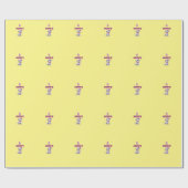 Personalisierter Dalmatiner Welpenmonogramm - Geschenkpapier (Flach)