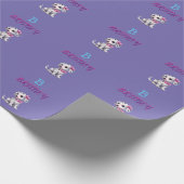 Personalisierter Dalmatiner Welpenmonogramm - Geschenkpapier (Ecke)