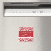 Personalisierter Damask Speichern des Datumsfenste Magnet (In Situ (Geschirrspüler))