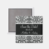Personalisierter Damask Speichern des Datumsfenste Magnet (Vorderseite/Rückseite)