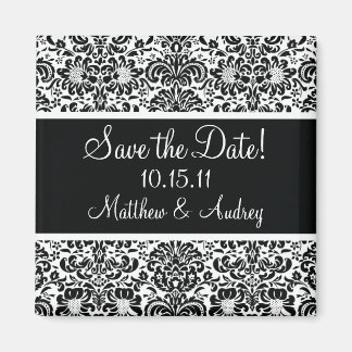 Personalisierter Damask Speichern des Datumsfenste Magnet