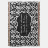 Personalisierter Damaskus-Hochzeitschutz Decke (Vorderseite Vertikal)