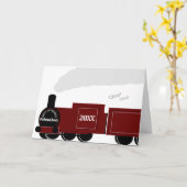 Personalisierter Dampfeisenbahnzug zum Ruhestand Karte (Gelbe Blume)
