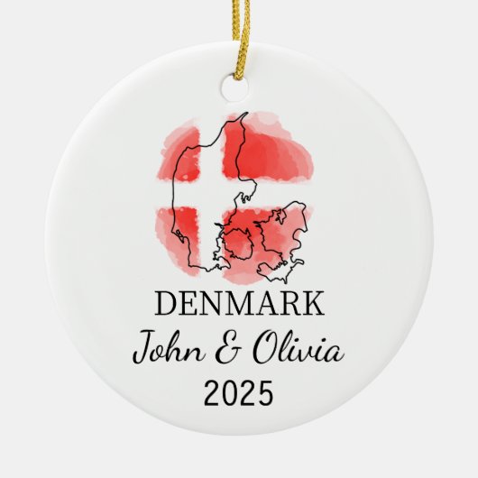 Personalisierter dänischer Zierbecher, dänische Fl Keramik Ornament (Vorne)