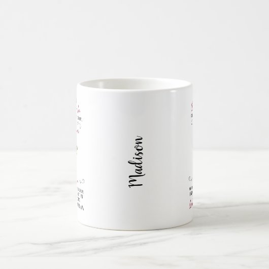 Personalisierter Dank an die Juristentochter Kaffeetasse (Mittel)
