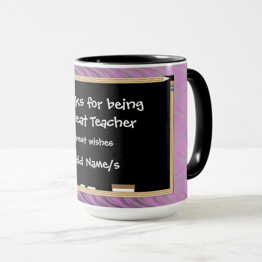 Personalisierter Dank des Lehrers Tasse (VorderseiteRechts)