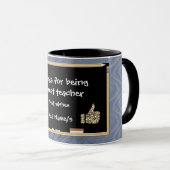 Personalisierter Dank des Lehrers Tasse (VorderseiteRechts)